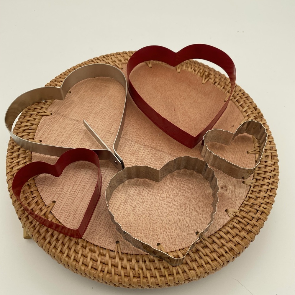 Set of 5 Heart Shaped Cookie Cutters
